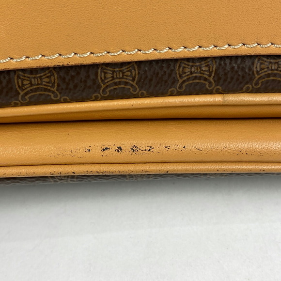 Celine Macadam Pattern Diagonal Canvas Shoulder Bag Brown - Picture 3 of 7